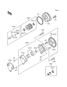 BJ250 Масляный насос и фильтр