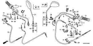 NPS50 Handle lever / switch / cable