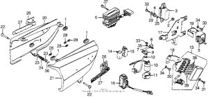 CB750 Side cover + regulators