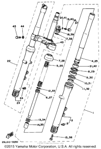 RZ350L Передняя вилка