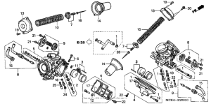 VT1100C2 Детали карбюратора