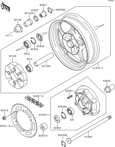 ZR1100 Задняя ступица колеса