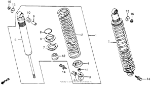 XR185 Задние амортизаторы
