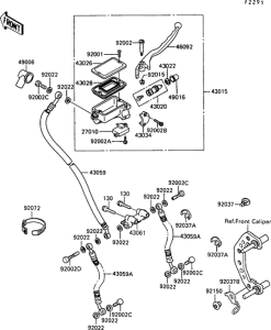 ZX500 Главный тормозной цилиндр