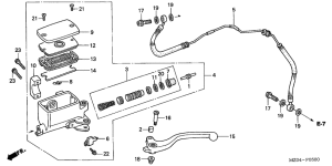 GL1500CD Главный цилиндр сцепления