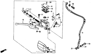 XR250R Front brake master cylinder 86-91