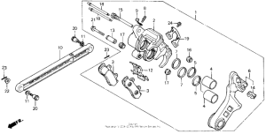 VFR700F Задний суппорт