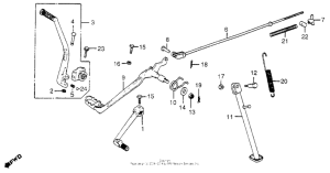 XR185 Pedal + kick starter arm