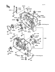 KL250 Картер двигателя