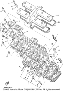 FZR1000G Головка цилиндров