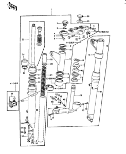 KH500 Вилка передней оси