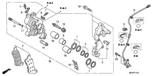 CB1000R (ABS) R. front brake caliper