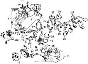 CB550 Wire harness + horn