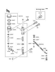 ZR400 Задний торм цилиндр