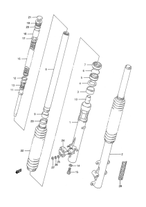 TS200 Передняя вилка