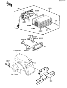 ZX750 Taillight unit ass`y