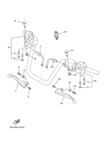 YP250 Handle switch. lever
