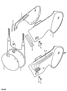 RM100 Обтекатель задний