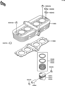 Z750 Цилиндр и поршни