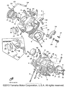 XV700CSC Головка цилиндров