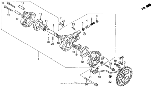 XR600R Масляный насос