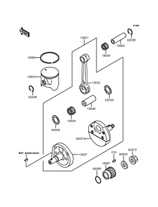 KX125 Crankshaft / piston