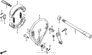 CX500 Задний тормоз