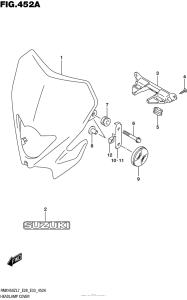 RMX450 Headlamp Cover (Rmx450Zl7 E28)