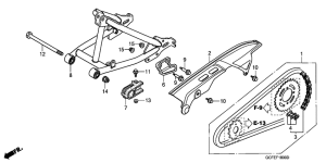 CRF70F Swingarm / chain case