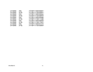 UH125 Catalog preface