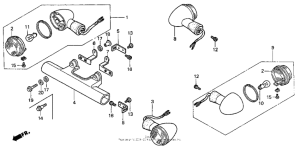 VT750C Задний фонарь