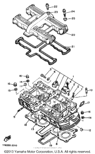 XJ700SC Головка цилиндров