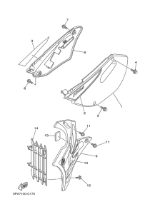 YZ85S Боковые обтекатели