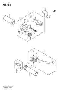VL800 Рулевой рычаг