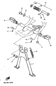 DT50R Stand. footrest