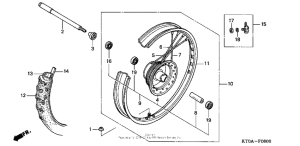 XR200R Переднее колесо