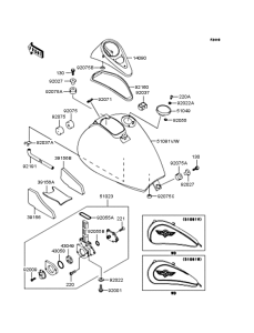 VN800 Топливный бак