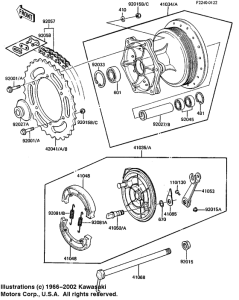  Rear hub / brake / chain