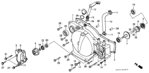 CR80R Крышка картера правая