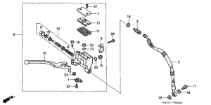 NX125 Fr. brake master cylinder