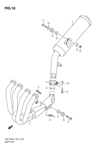 GSF1250 (ABS) Muffler comp