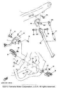 WR250Z Stand - footrest