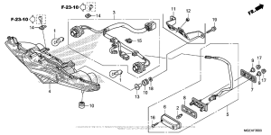 VFR1200F (DCT) Задний фонарь