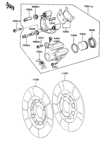 KZ1000 Передний суппорт