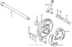 CR125 Задний тормоз