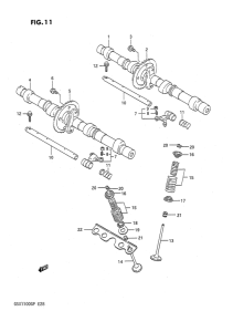 GSX1100 Распределительный вал-клапаны