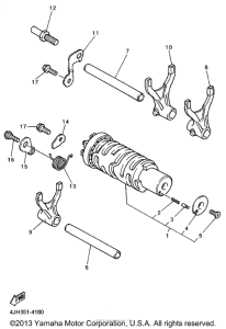 YZF600RHC Вилки переключения