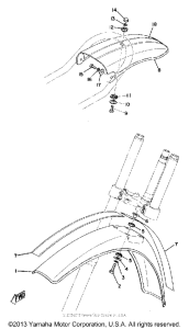 MX125A Front fender - rear fender