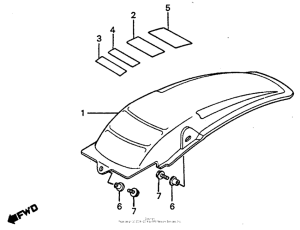 CR80R Rear fender 83