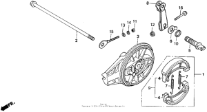 XR100 Задний тормоз